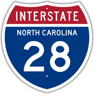 North Carolina Interstate 28 Shield